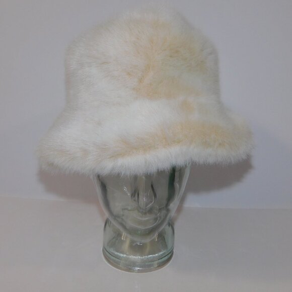 Accessorize Womens OS 57 cm Cream Faux Fur Bucket Hat - Picture 3 of 8